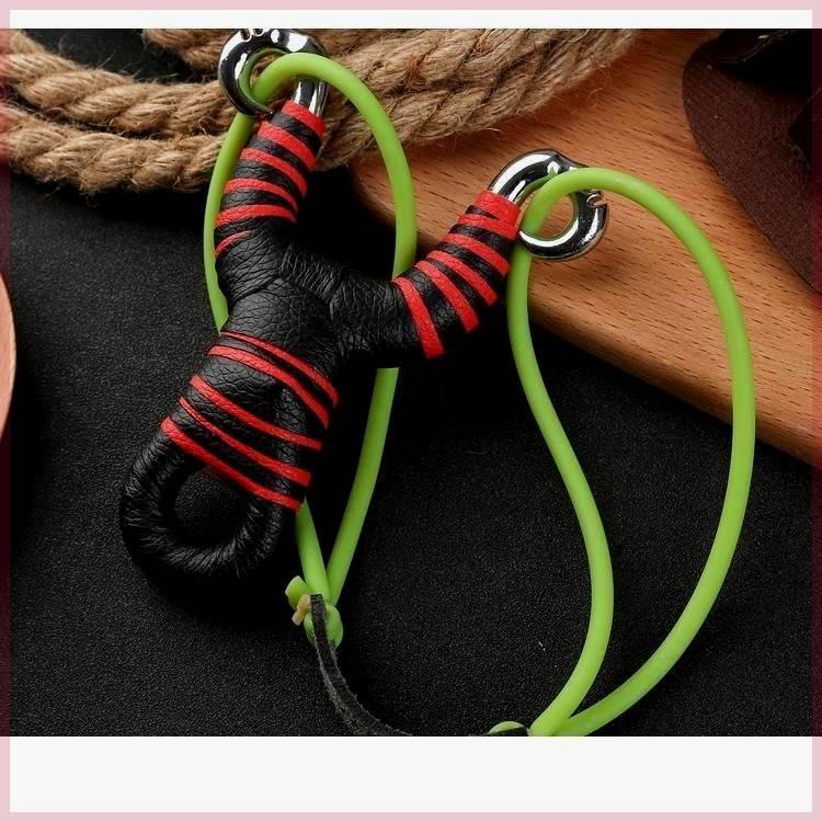 Slingshot + band + 500 steel beads